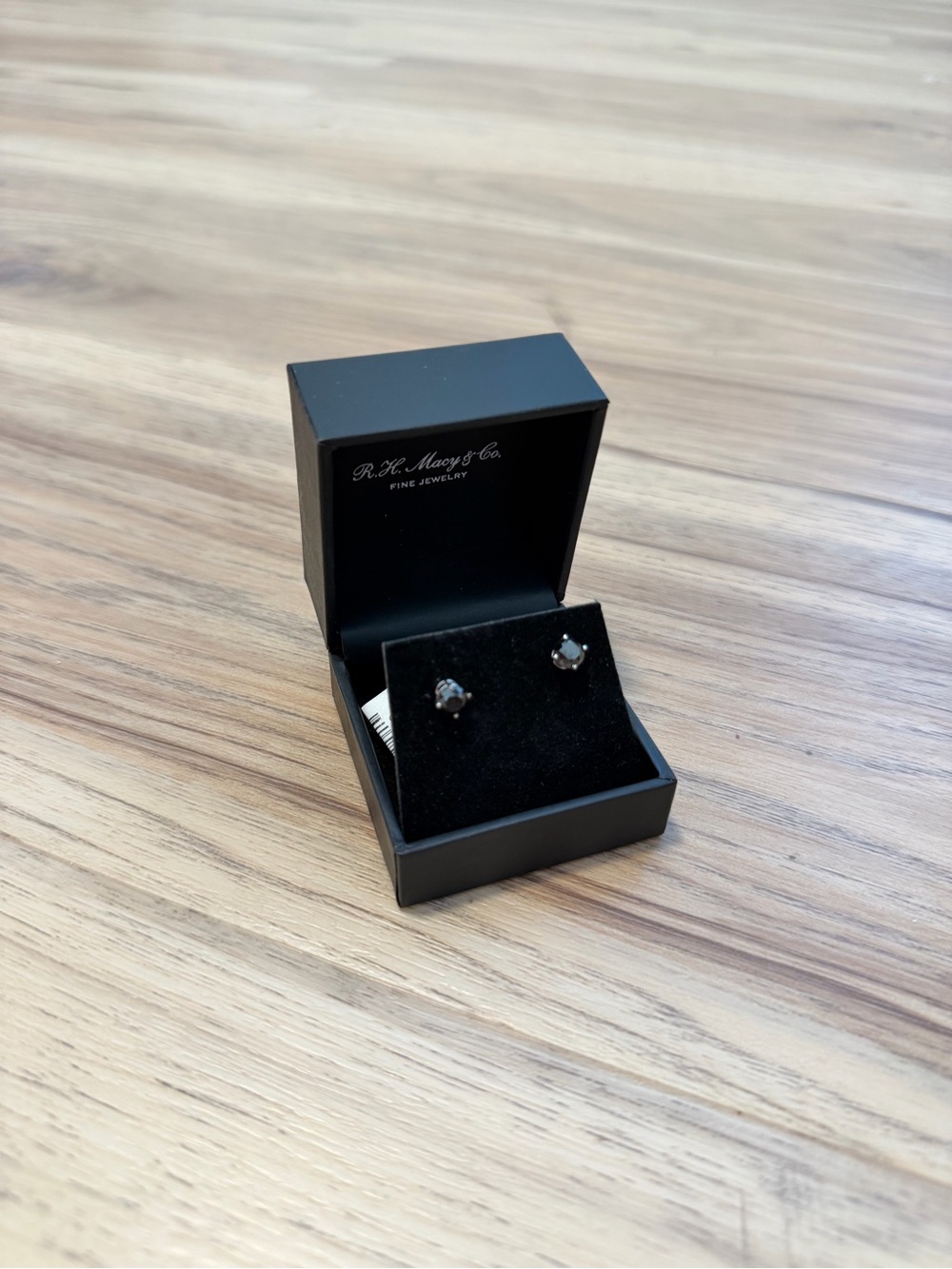 Macy's Black Diamond Stud Earrings